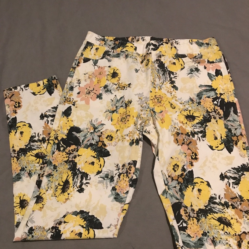 Bright floral pants
